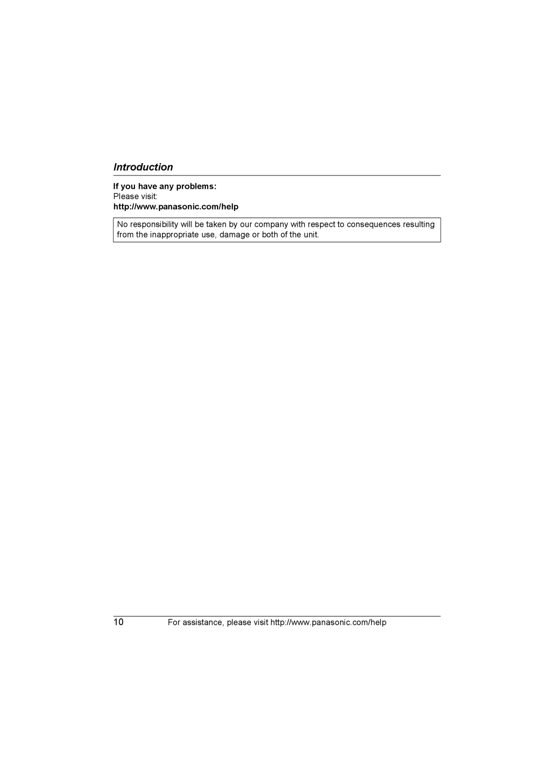 Panasonic KX WP1050 operating instructions If you have any problems 