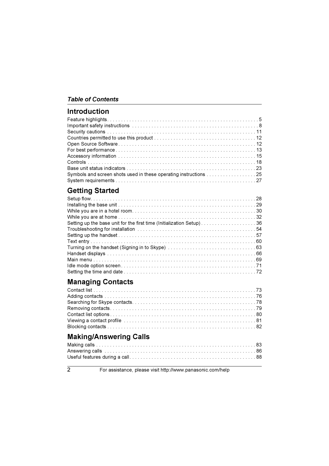 Panasonic KX WP1050 operating instructions Introduction 