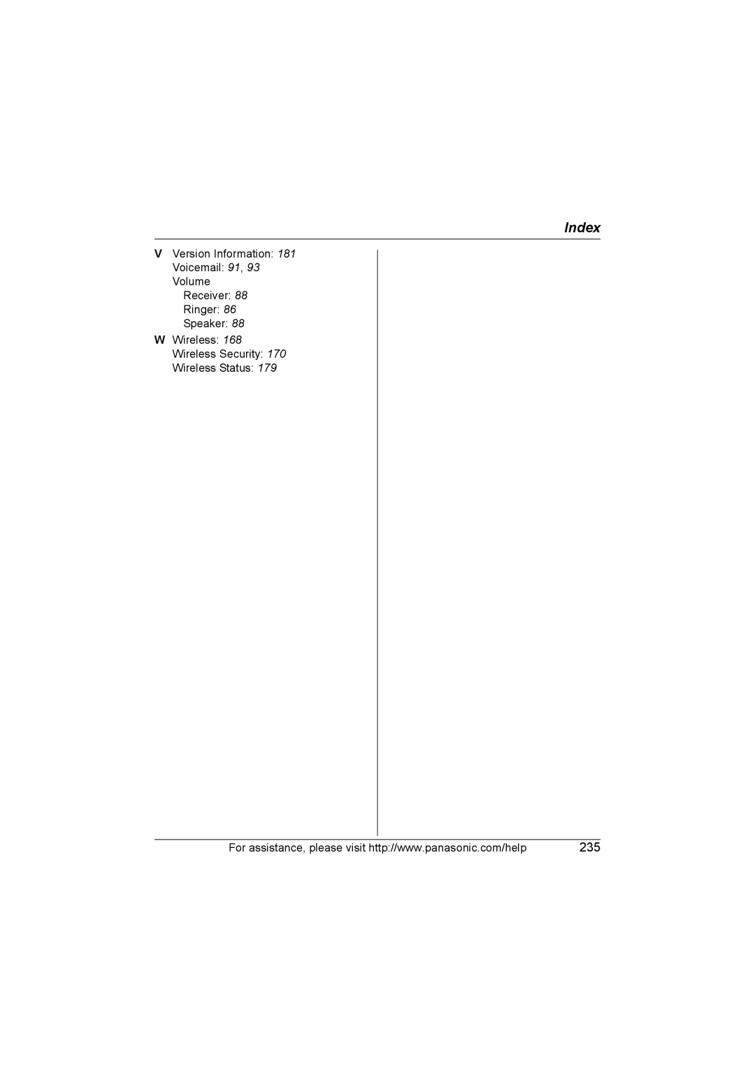 Panasonic KX WP1050 operating instructions 235 