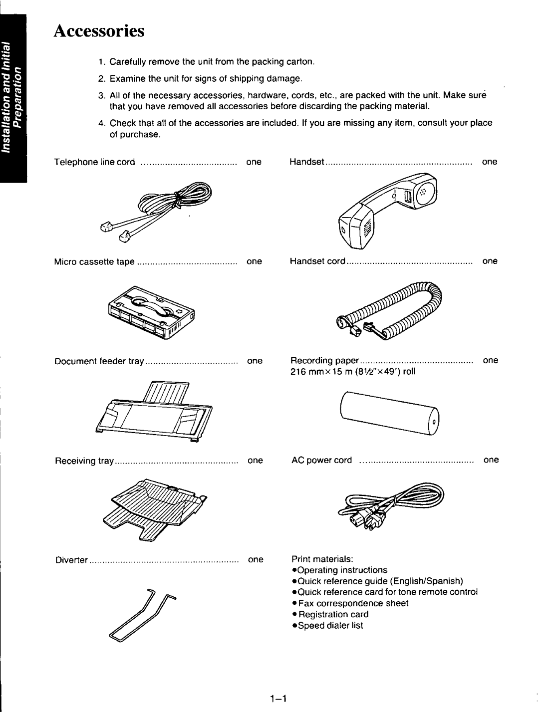 Panasonic KXF110 manual 