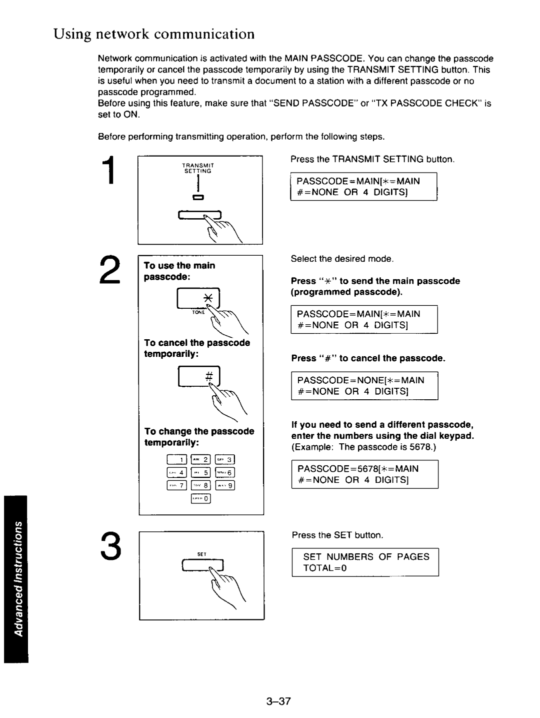 Panasonic KXF110 manual 