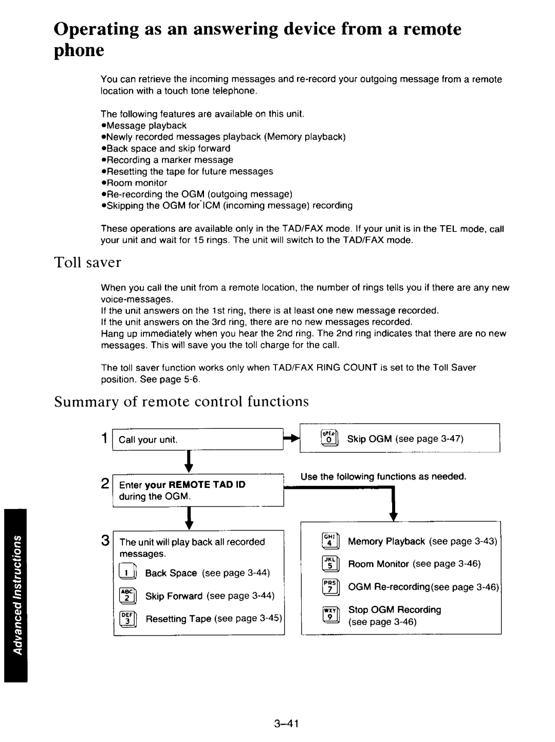 Panasonic KXF110 manual 