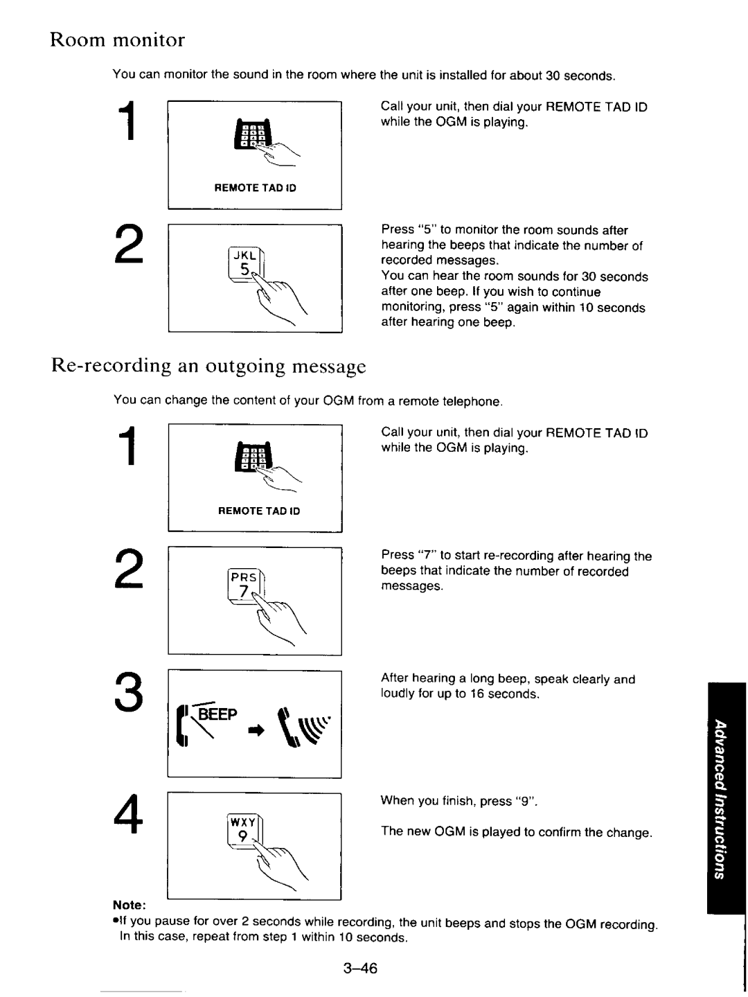 Panasonic KXF110 manual 