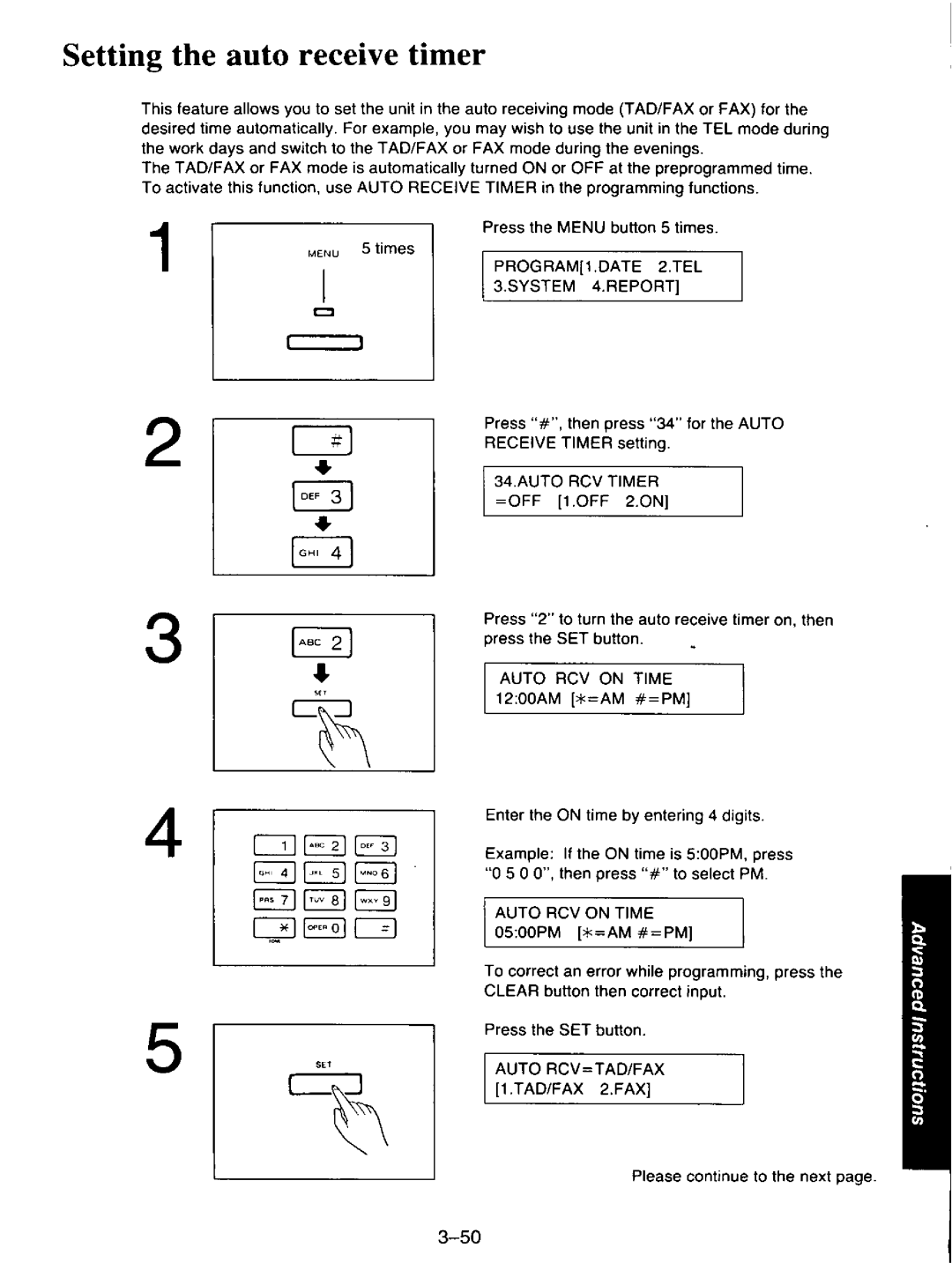 Panasonic KXF110 manual 