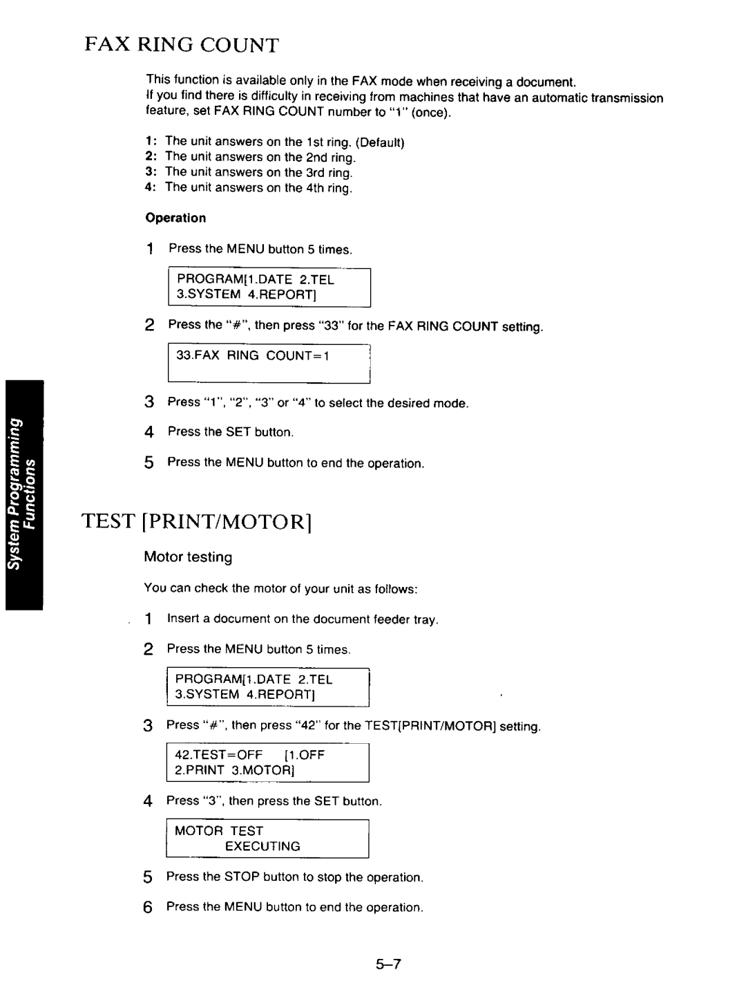 Panasonic KXF110 manual 