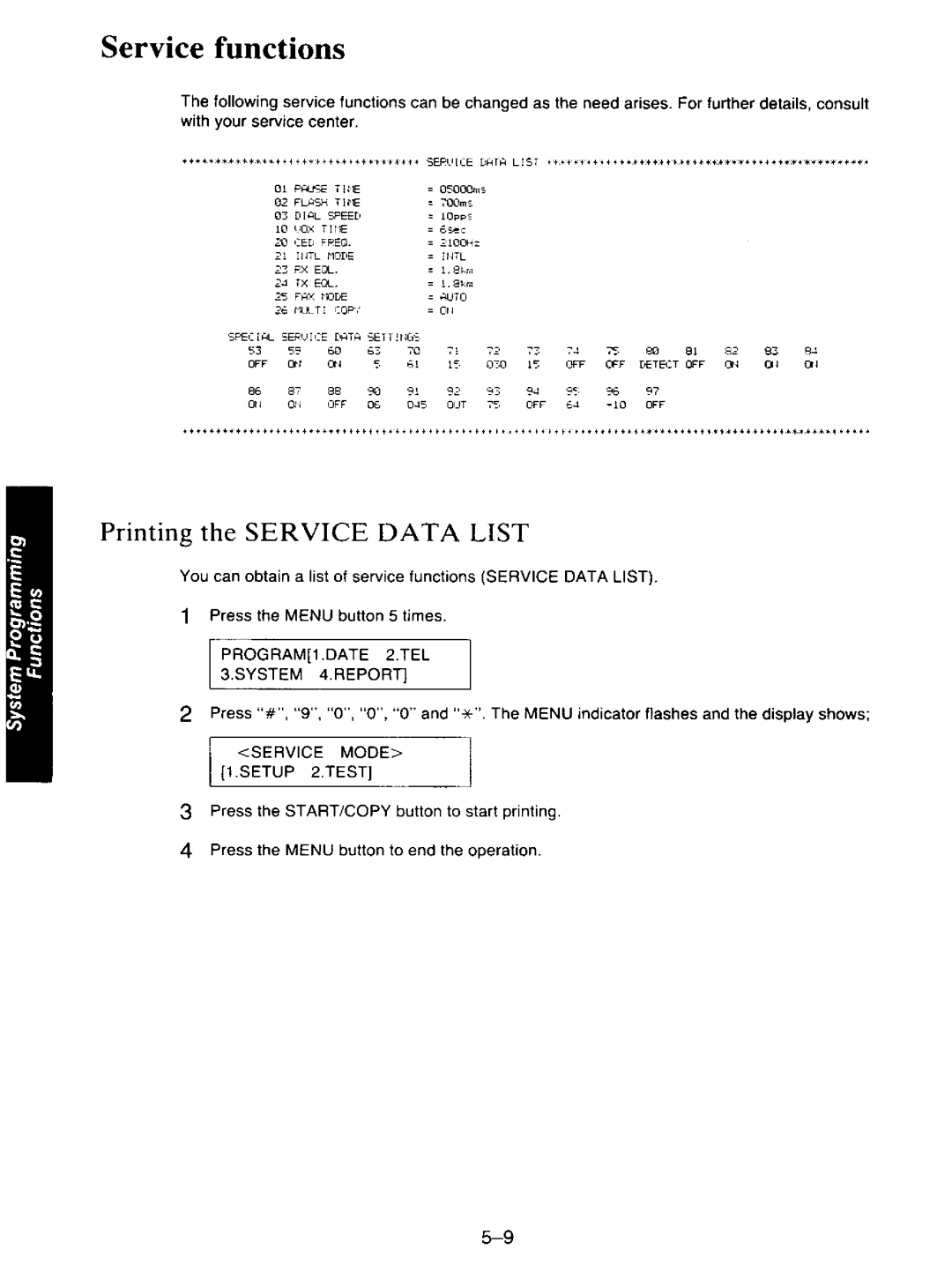 Panasonic KXF110 manual 