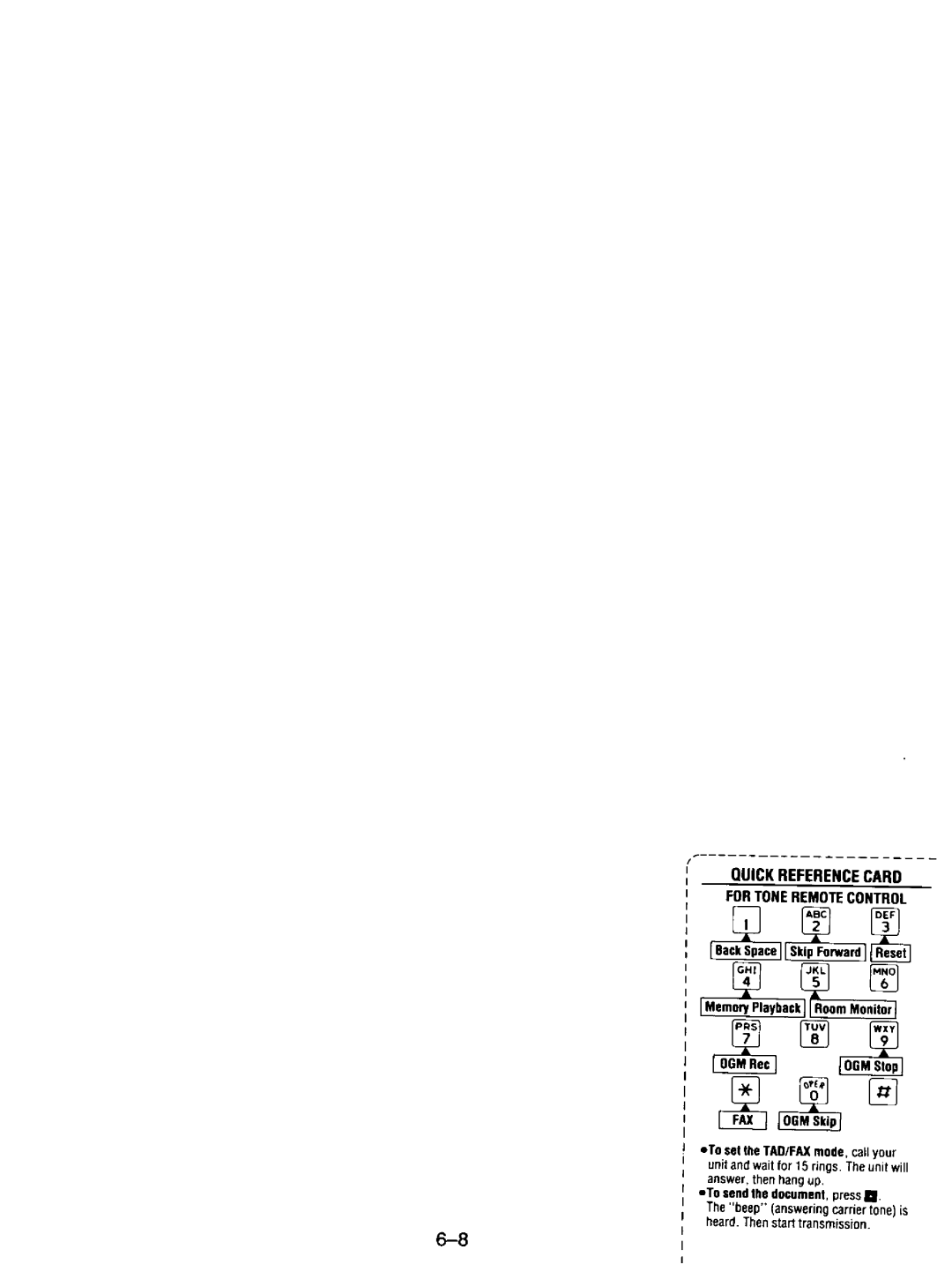 Panasonic KXF110 manual 