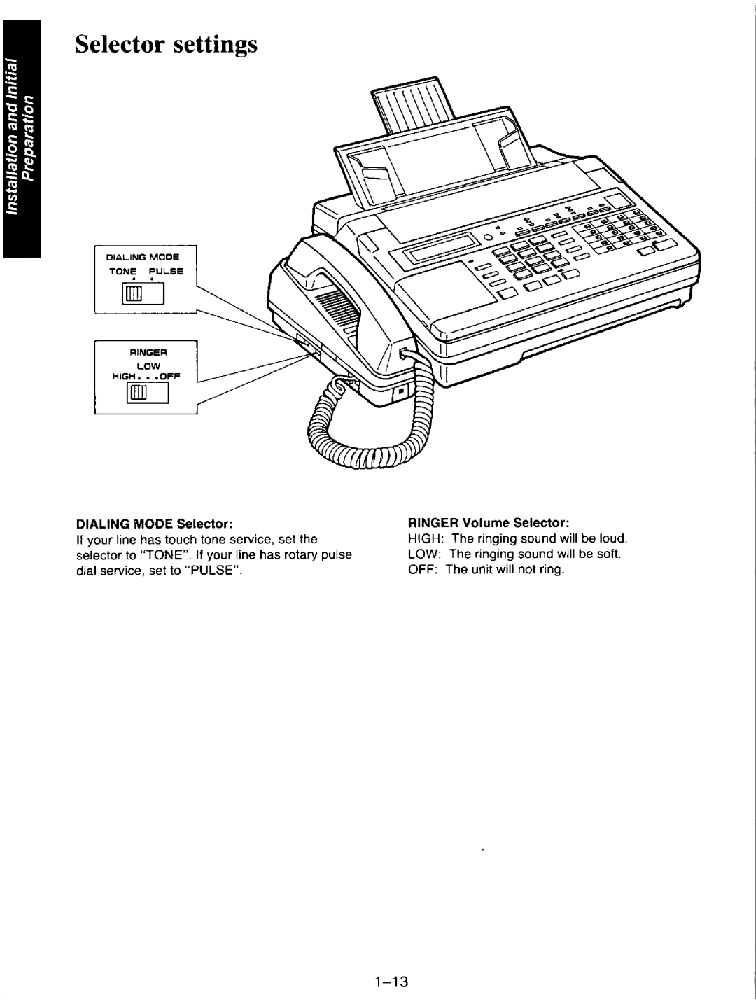 Panasonic KXF110 manual 