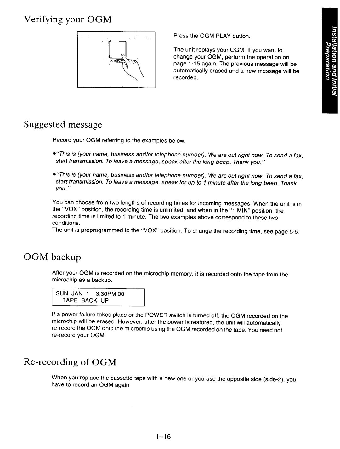 Panasonic KXF110 manual 