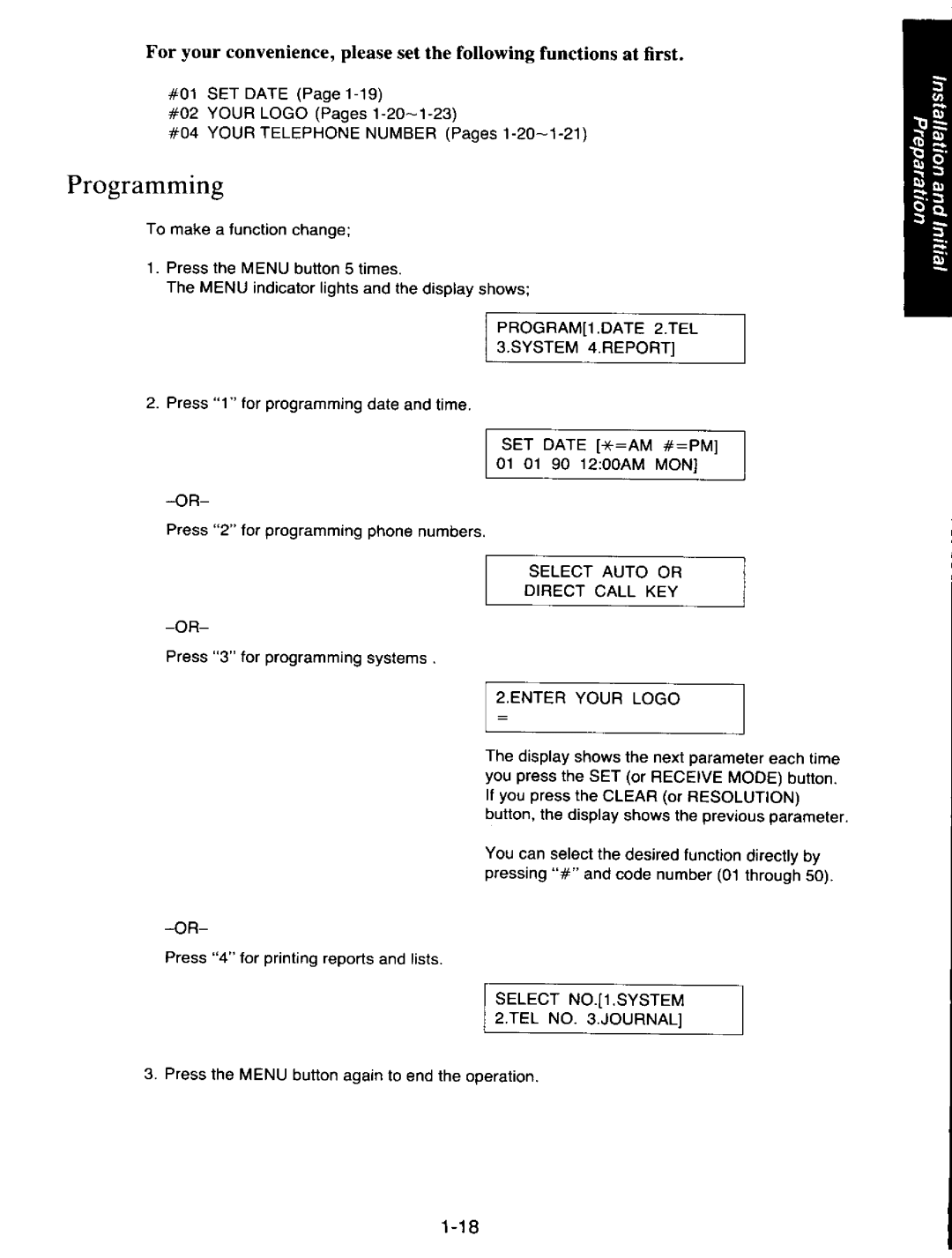 Panasonic KXF110 manual 