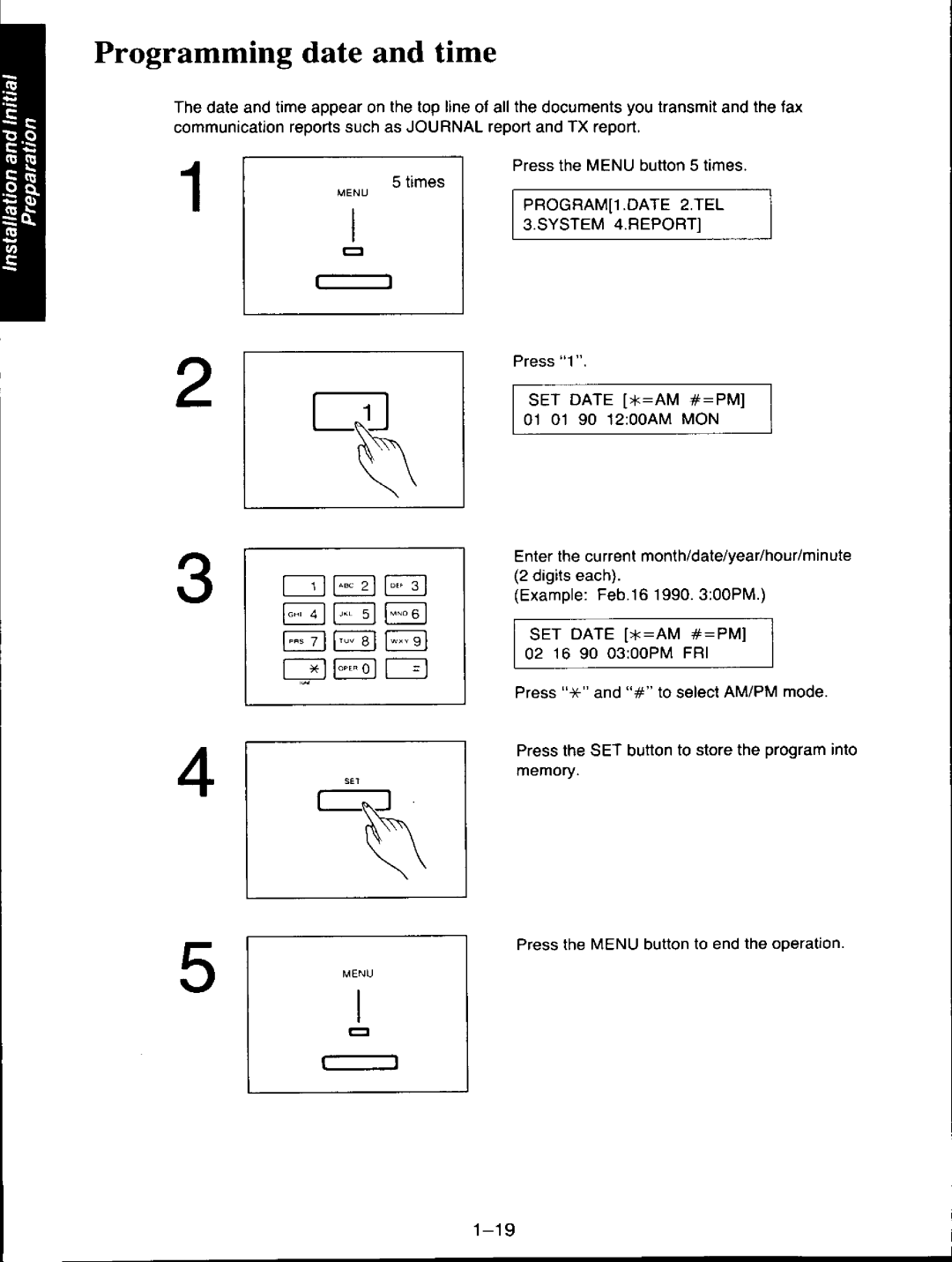 Panasonic KXF110 manual 