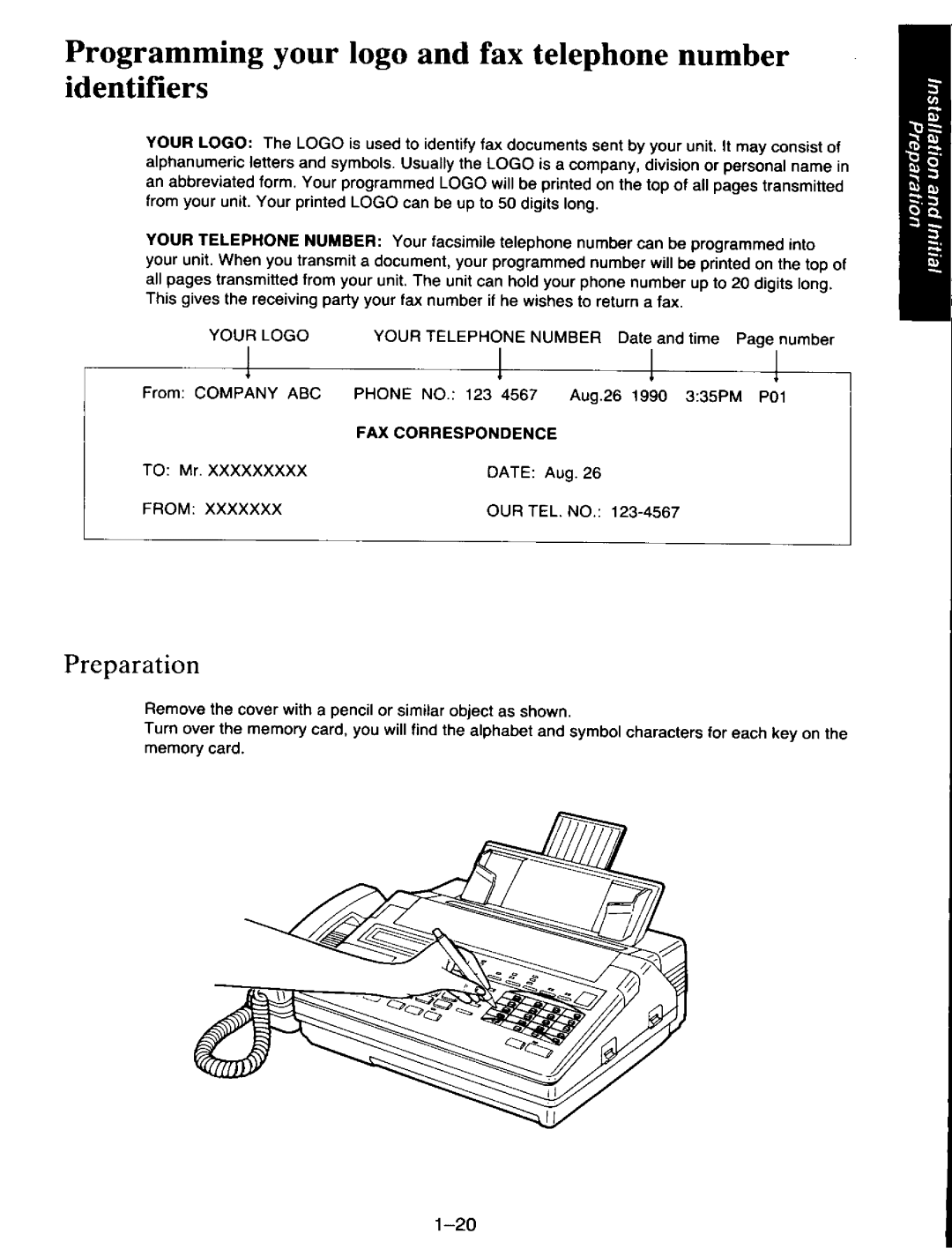 Panasonic KXF110 manual 