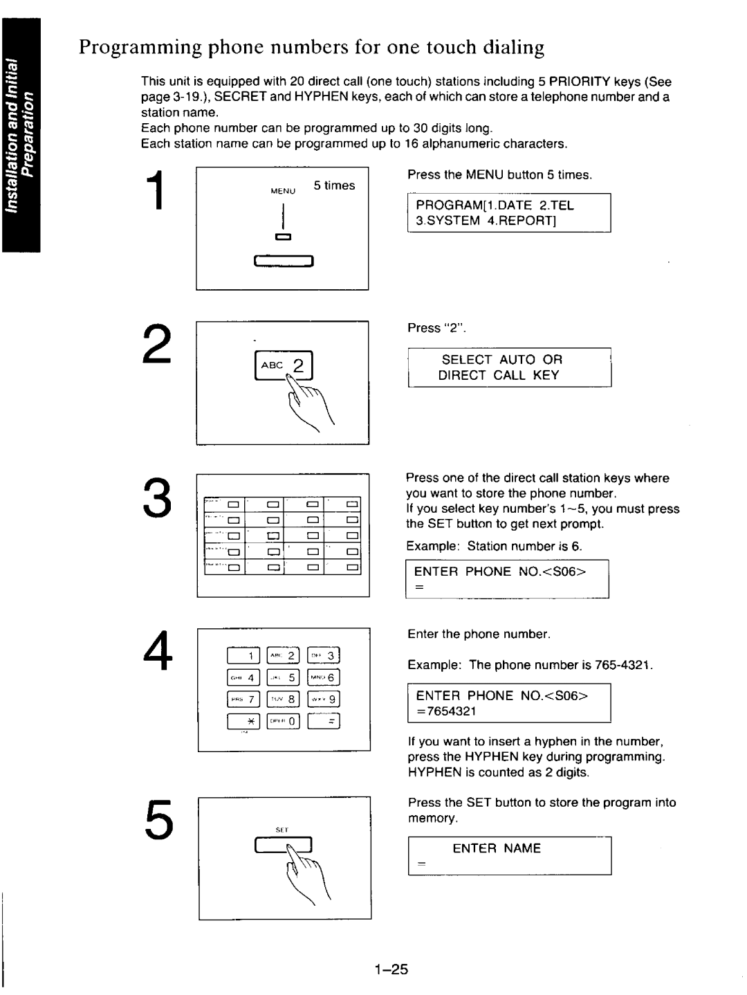 Panasonic KXF110 manual 