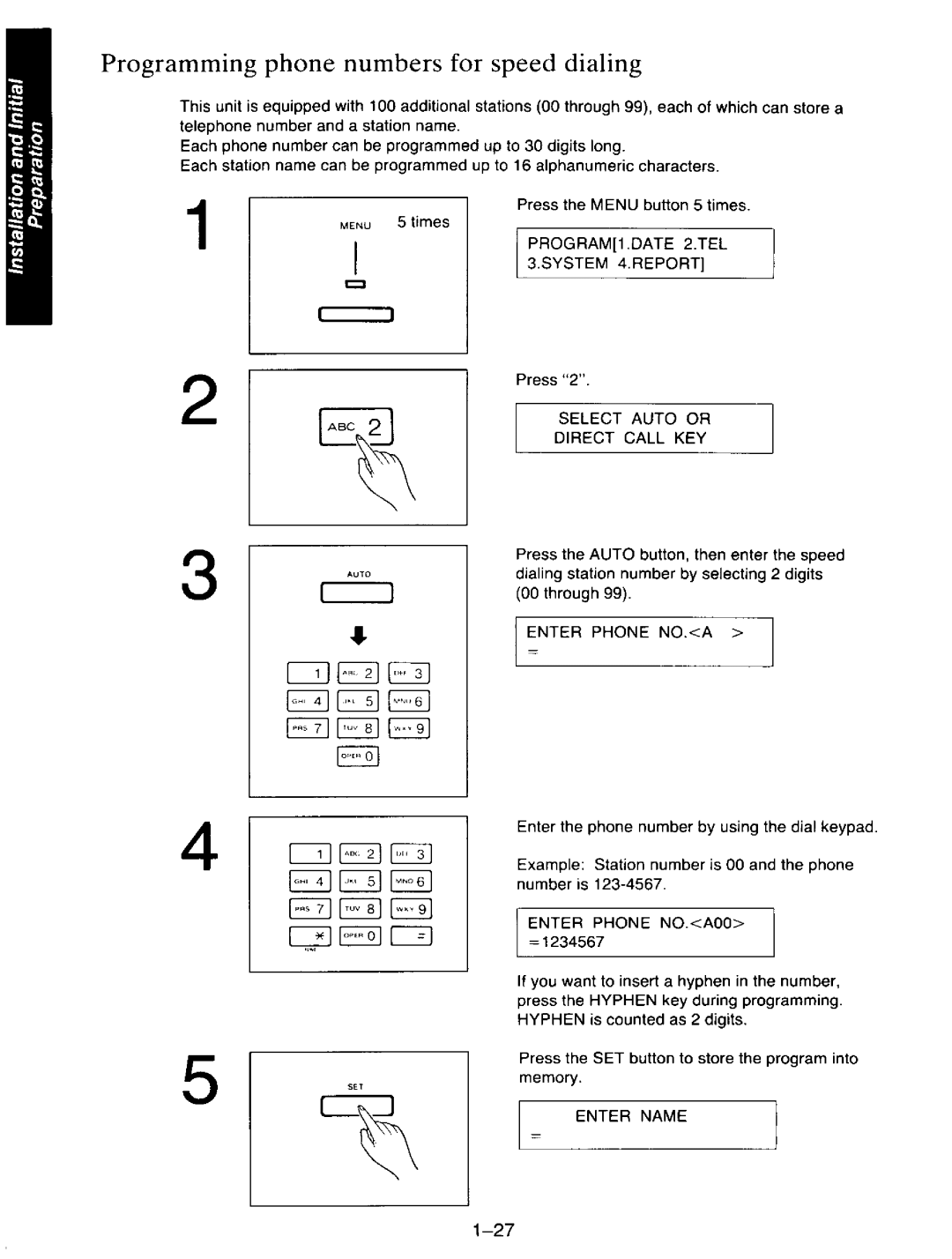 Panasonic KXF110 manual 