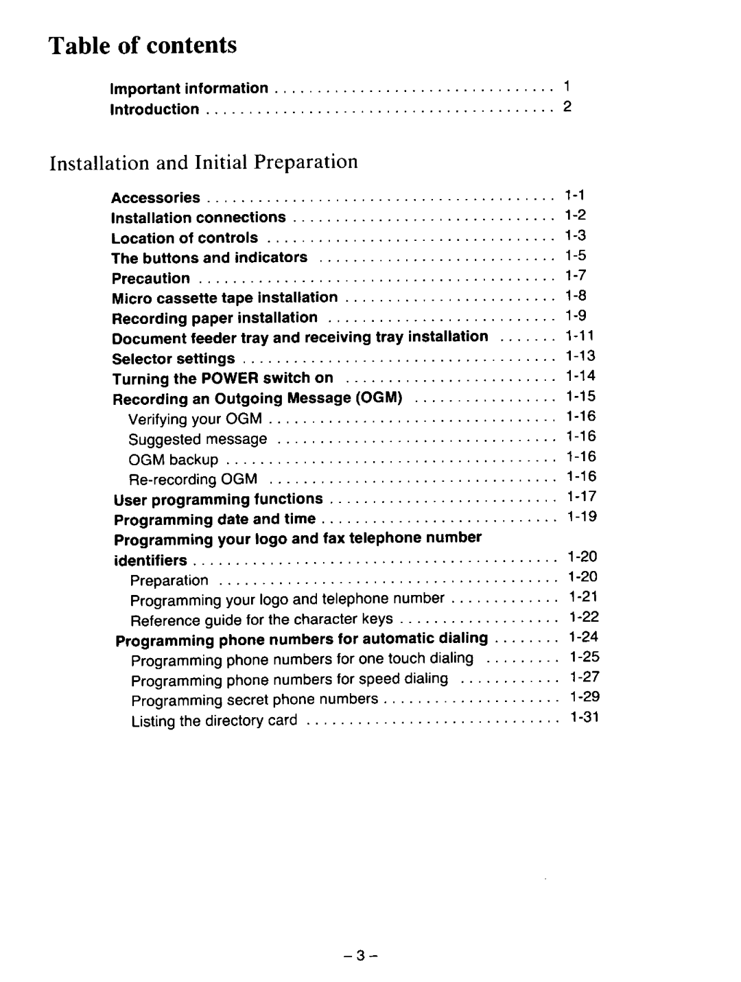 Panasonic KXF110 manual 