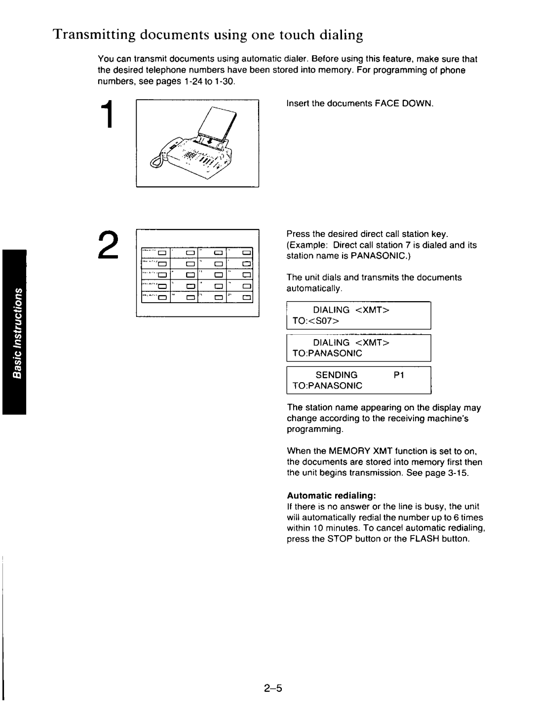 Panasonic KXF110 manual 