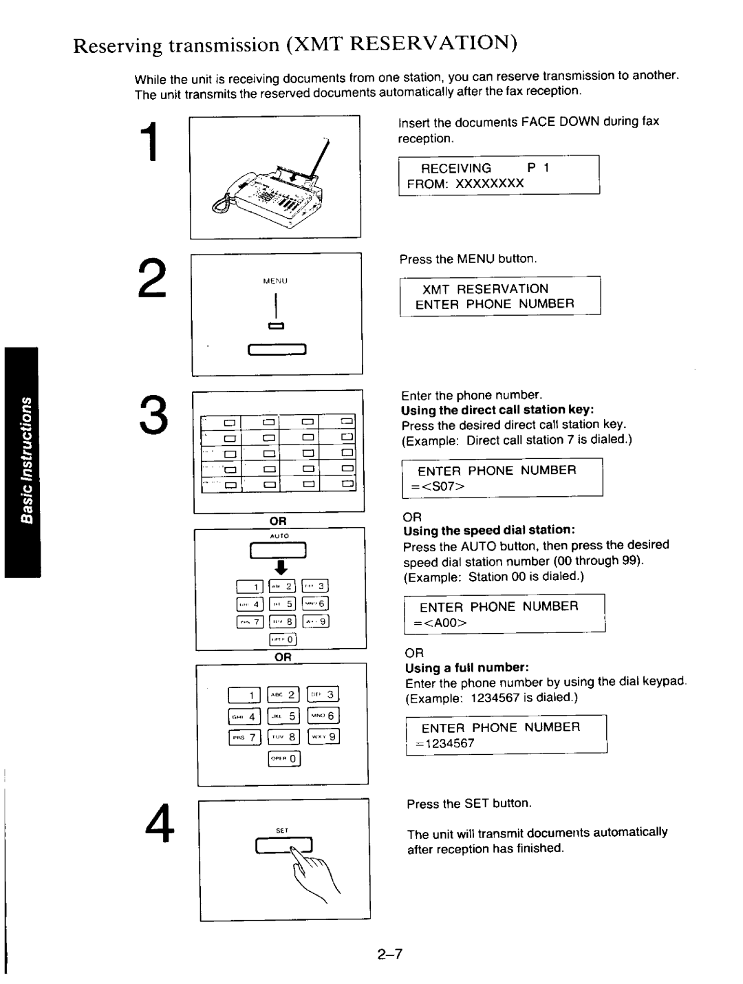 Panasonic KXF110 manual 