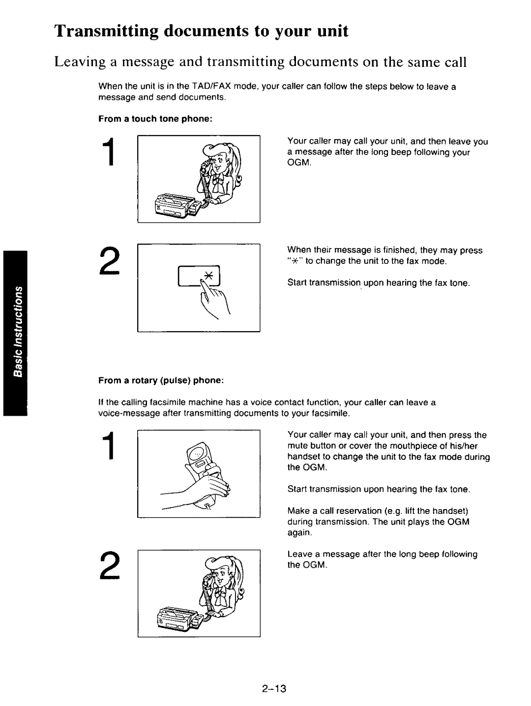 Panasonic KXF110 manual 