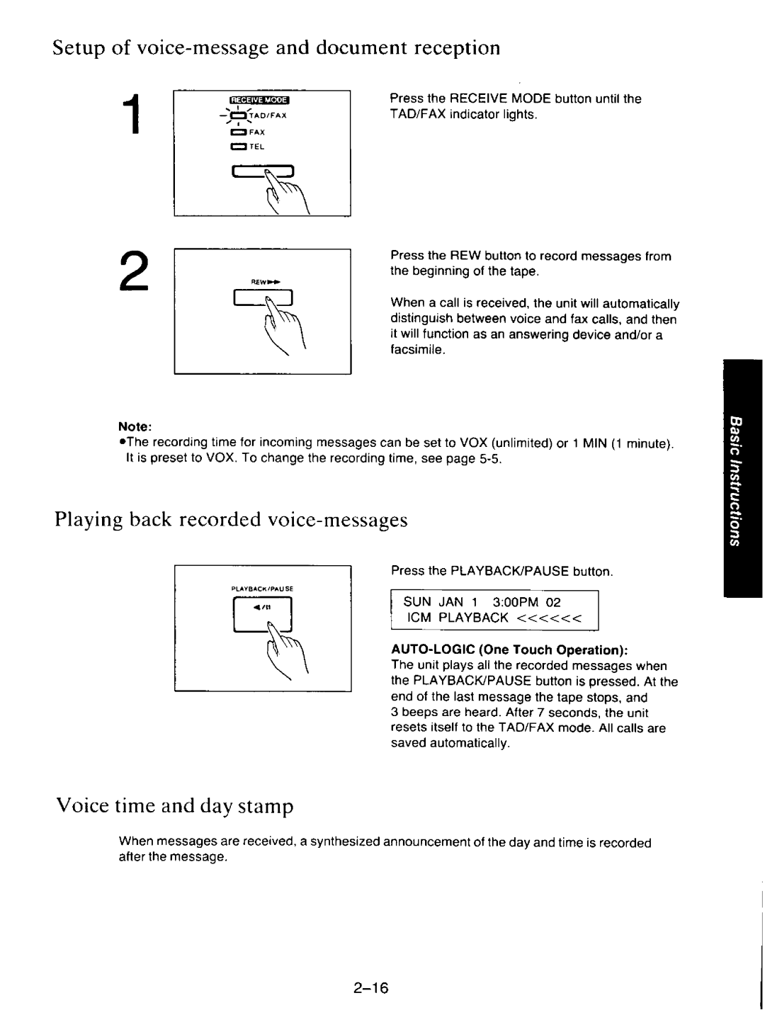 Panasonic KXF110 manual 