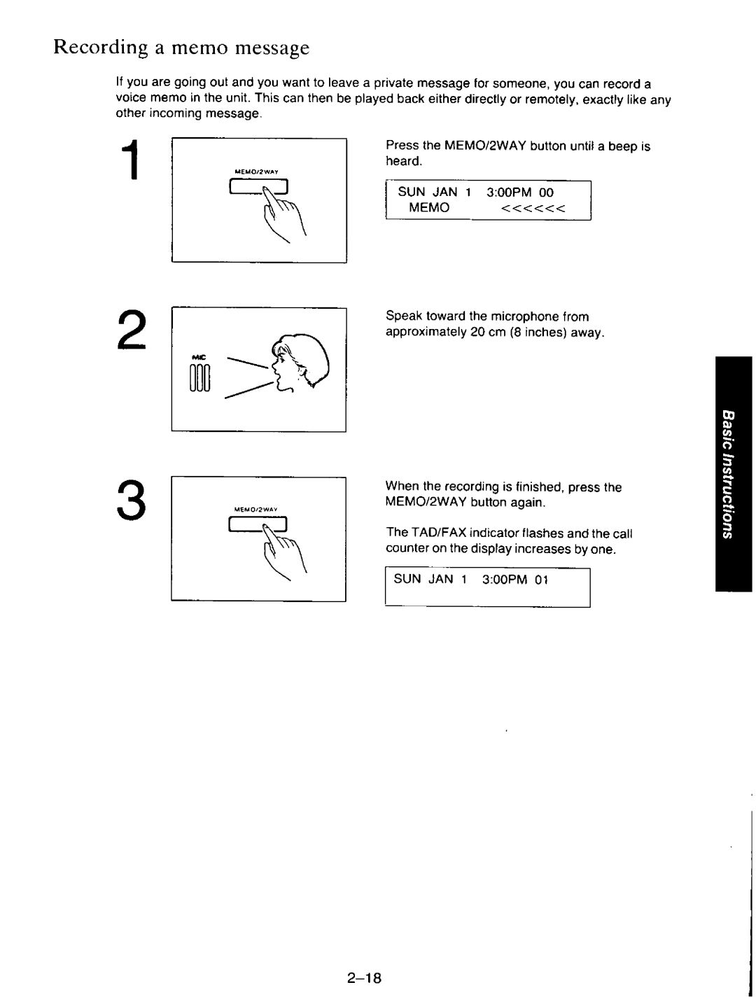 Panasonic KXF110 manual 