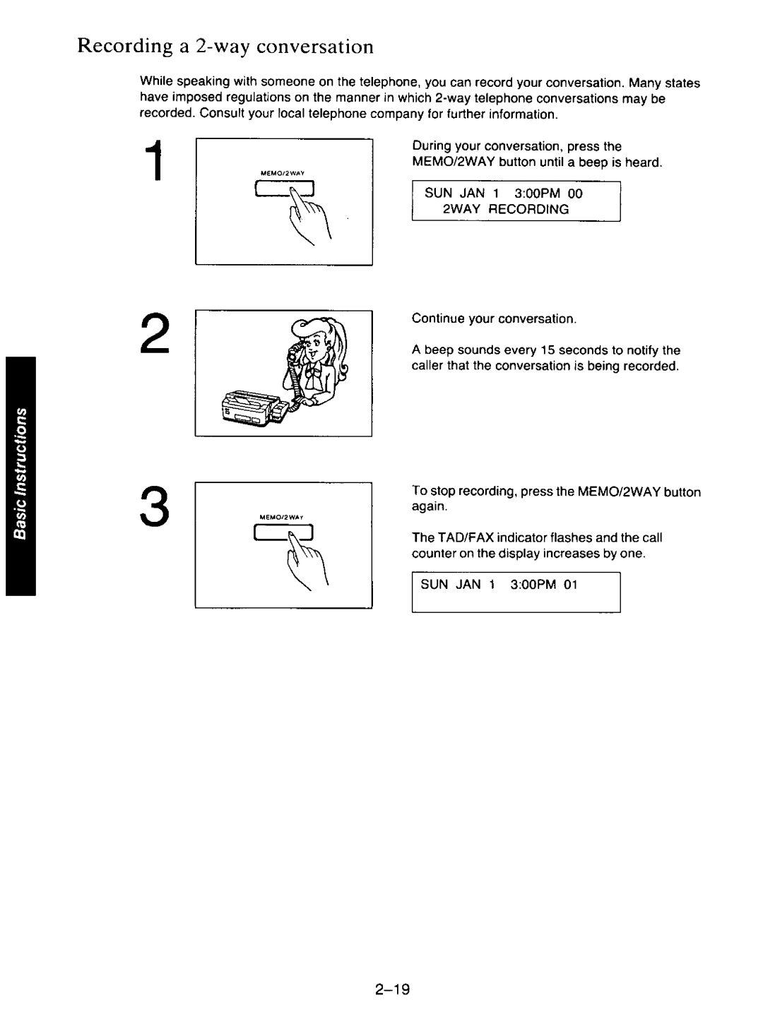 Panasonic KXF110 manual 