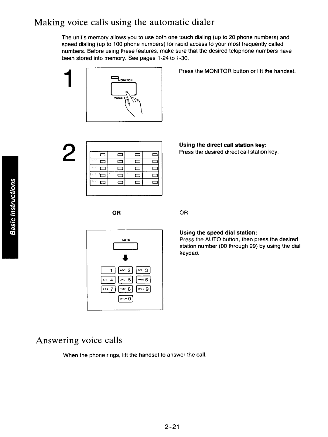 Panasonic KXF110 manual 