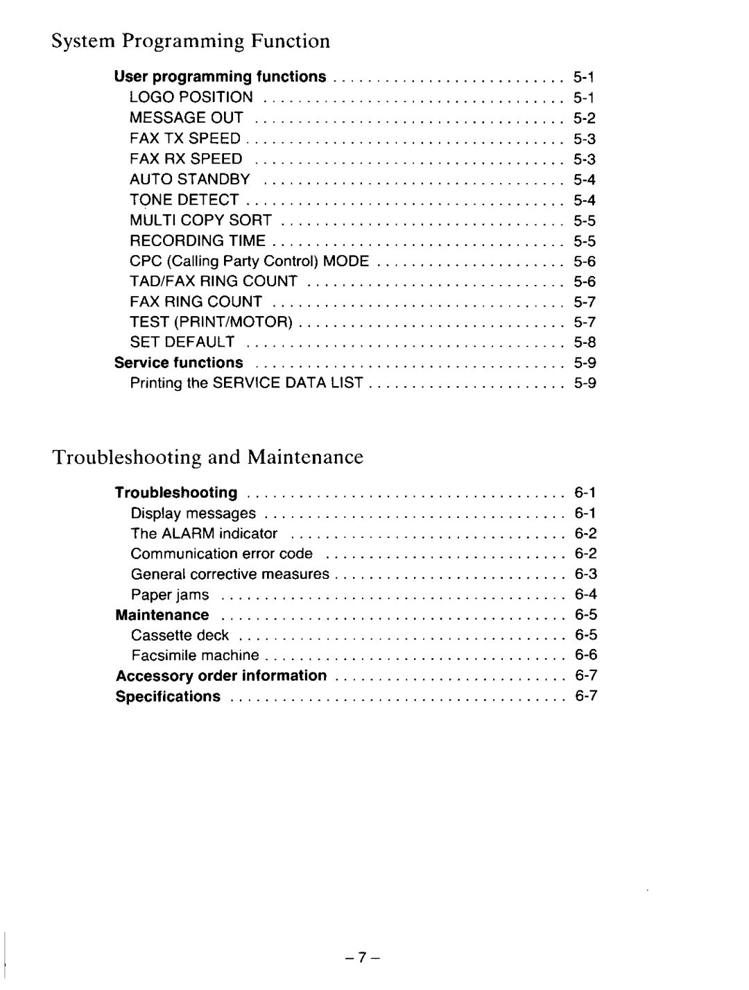 Panasonic KXF110 manual 