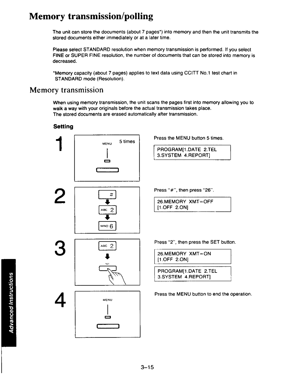 Panasonic KXF110 manual 