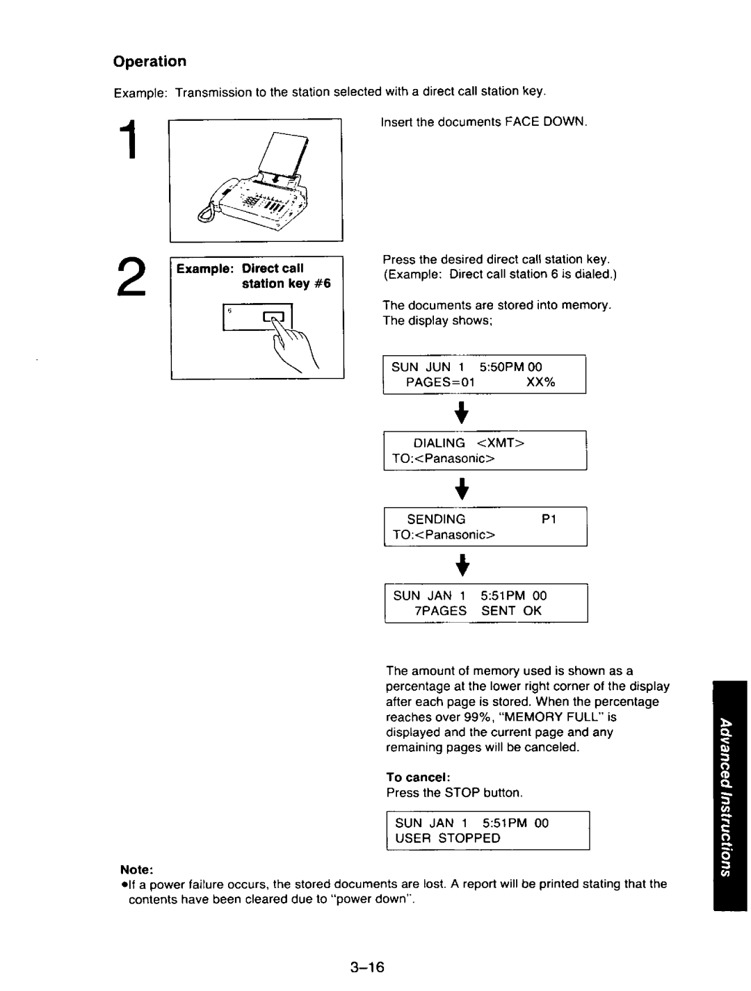 Panasonic KXF110 manual 