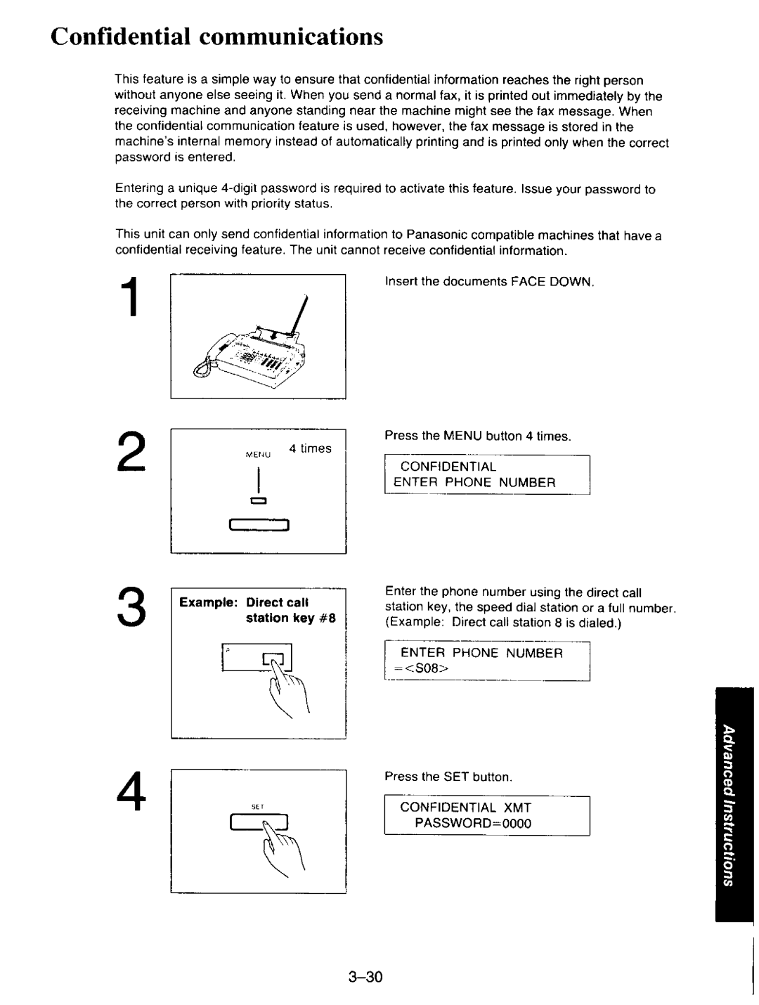 Panasonic KXF110 manual 