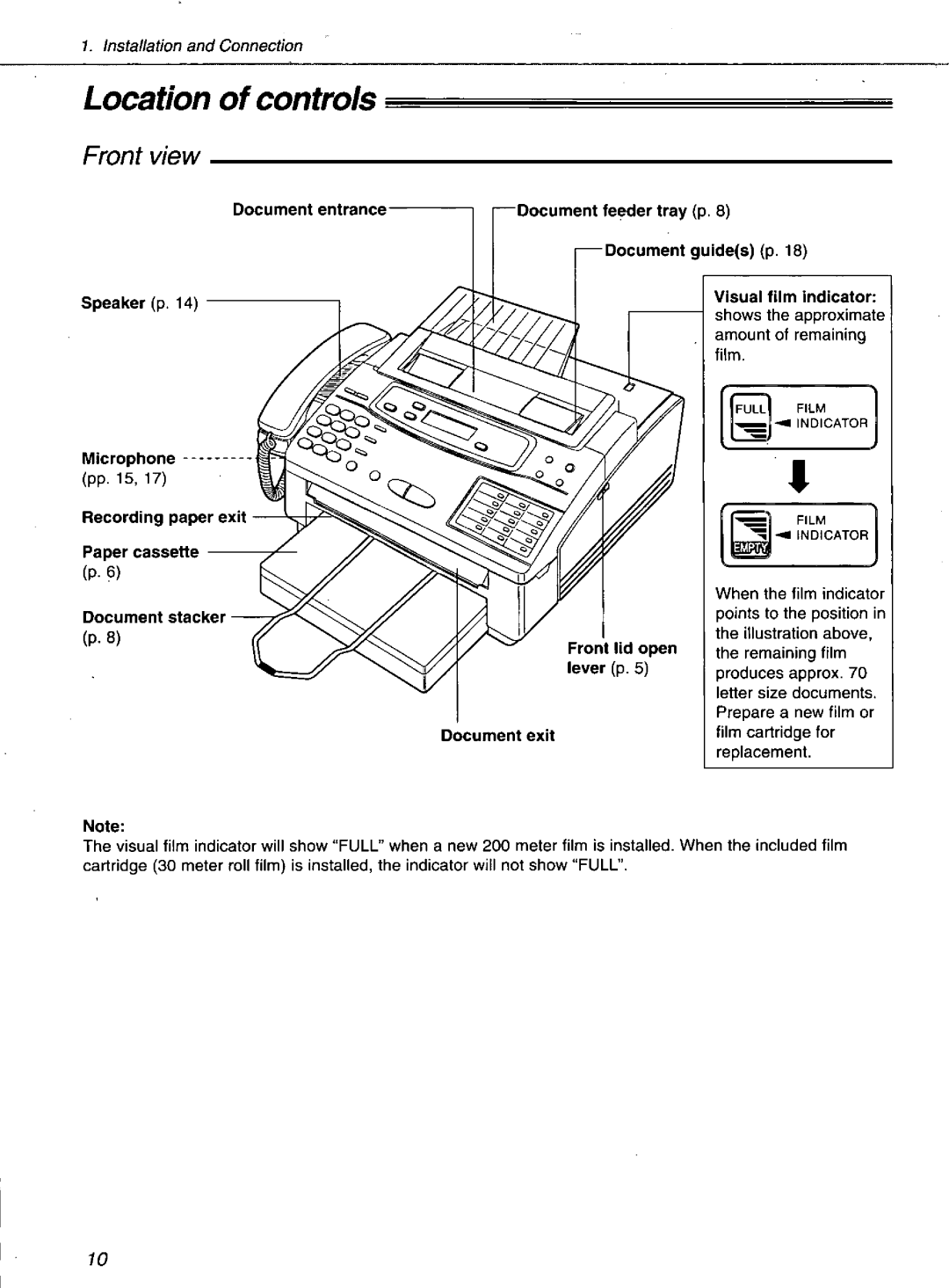 Panasonic KXF1100 manual 