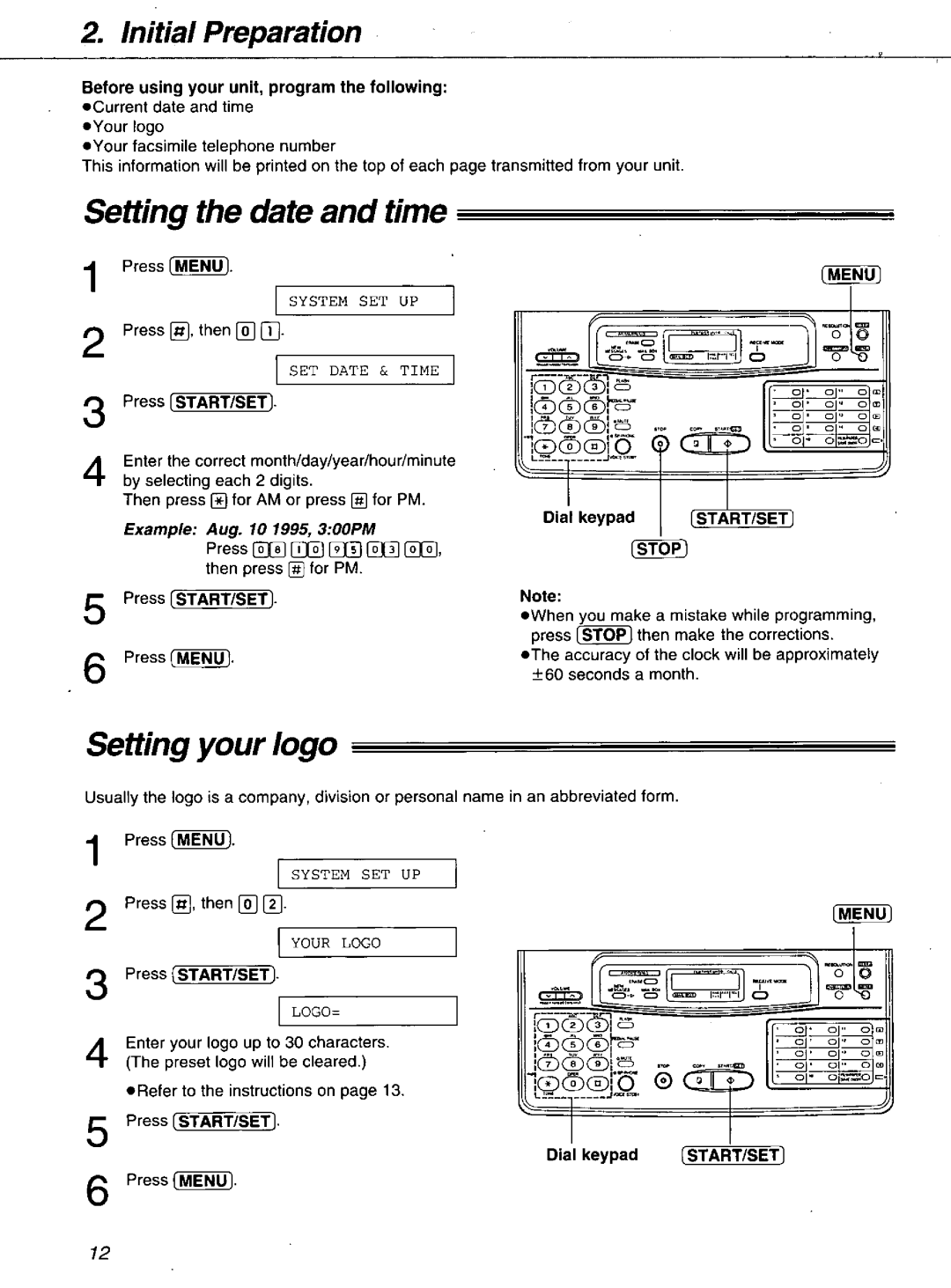 Panasonic KXF1100 manual 