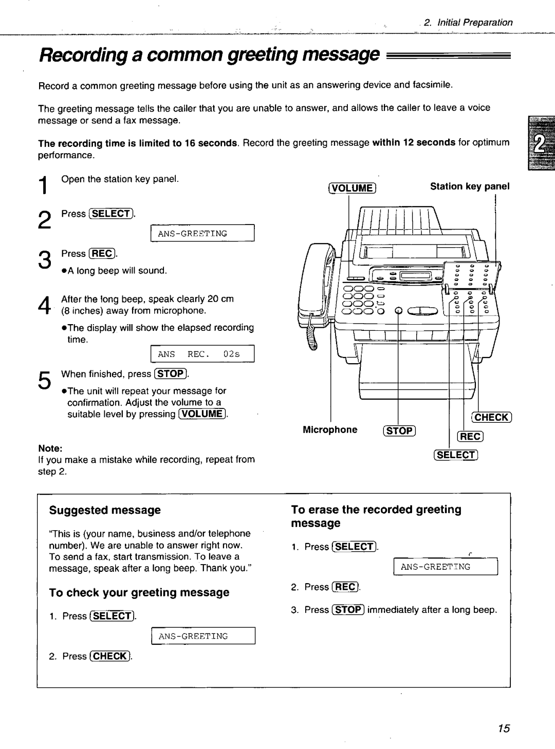 Panasonic KXF1100 manual 