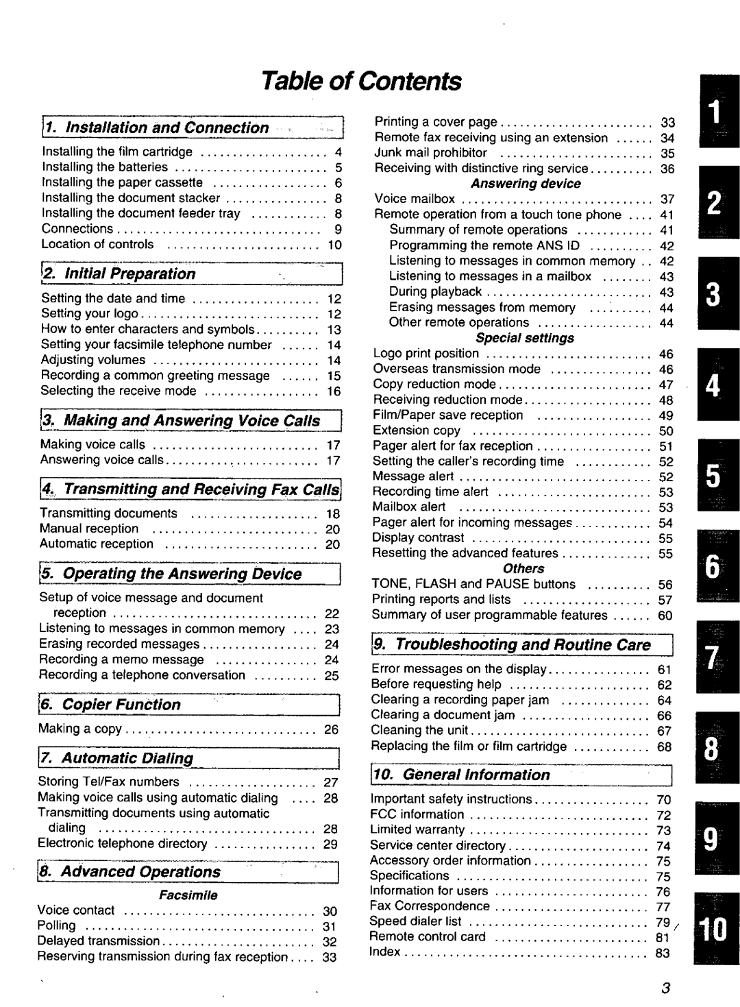 Panasonic KXF1100 manual 