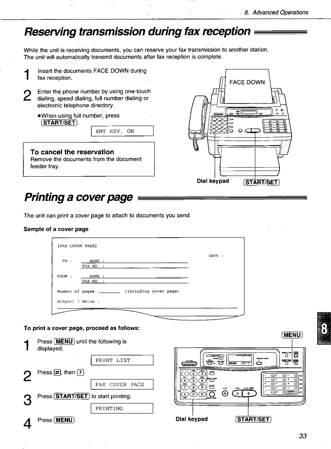 Panasonic KXF1100 manual 