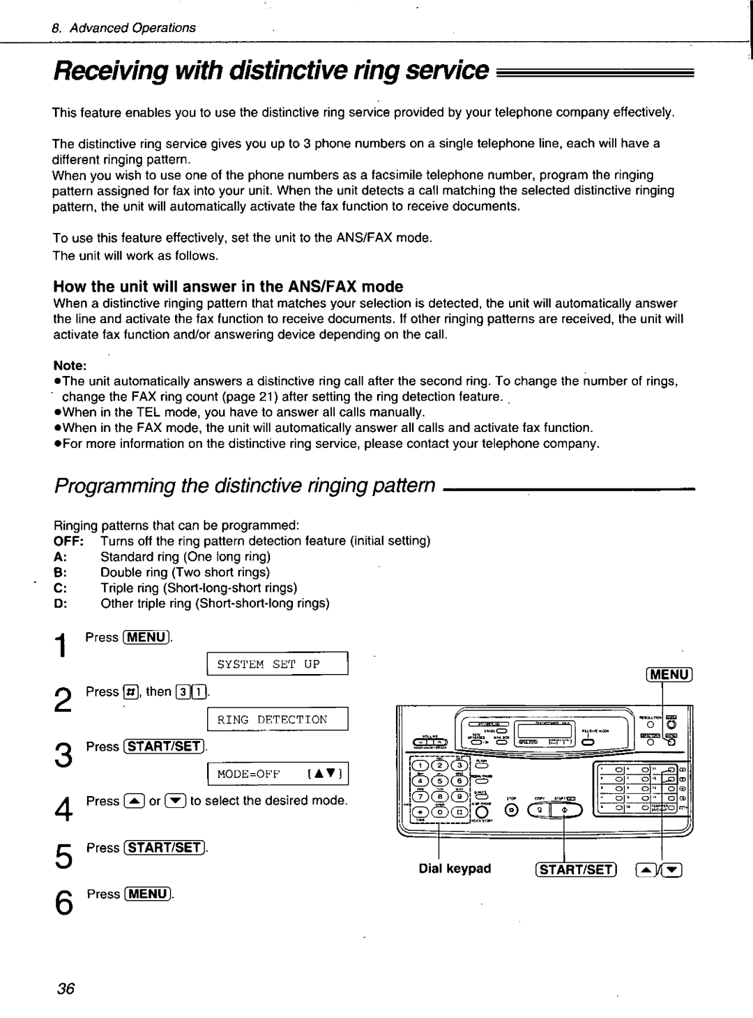 Panasonic KXF1100 manual 