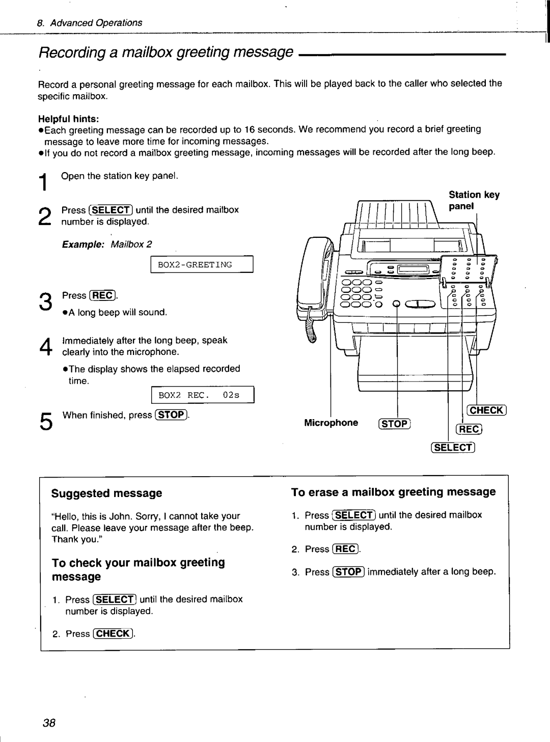 Panasonic KXF1100 manual 