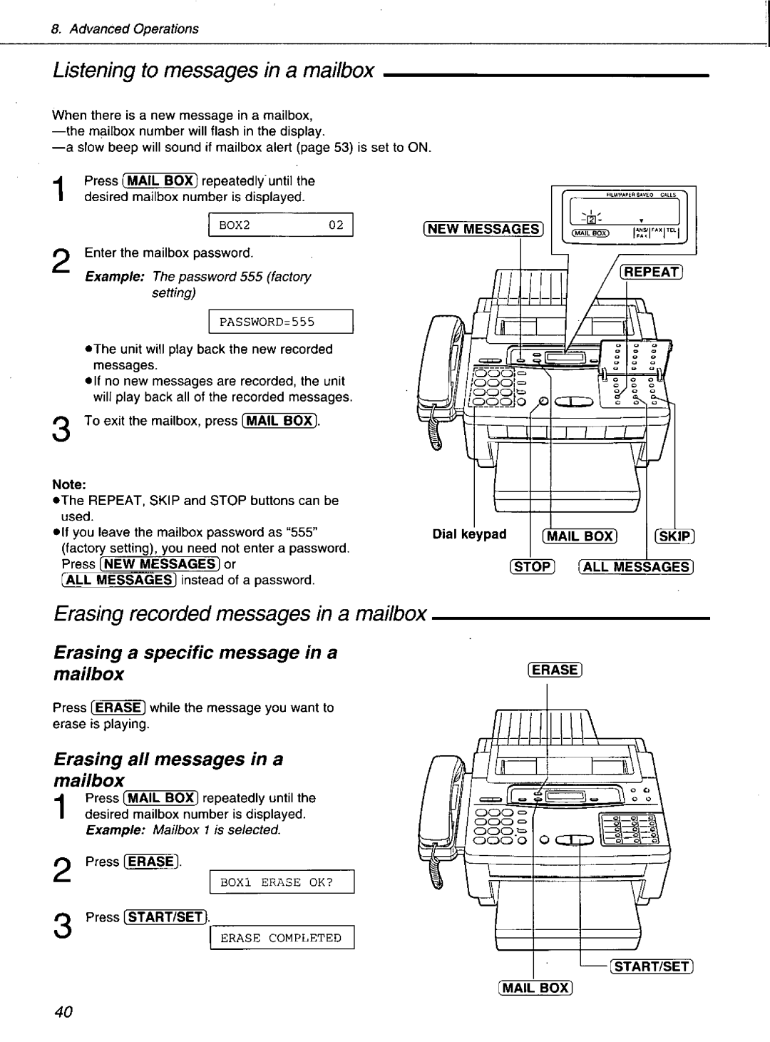 Panasonic KXF1100 manual 