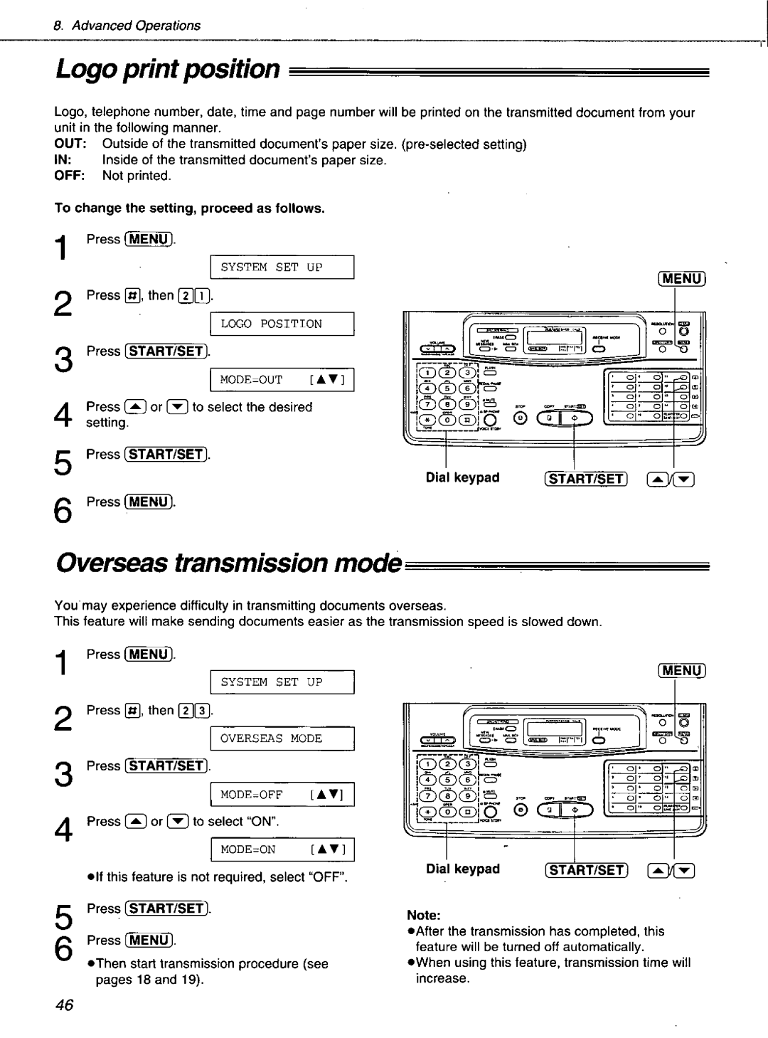 Panasonic KXF1100 manual 