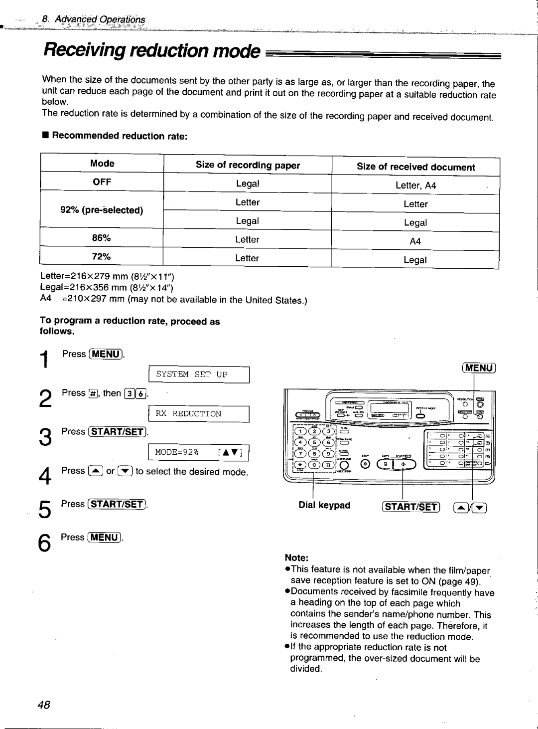 Panasonic KXF1100 manual 