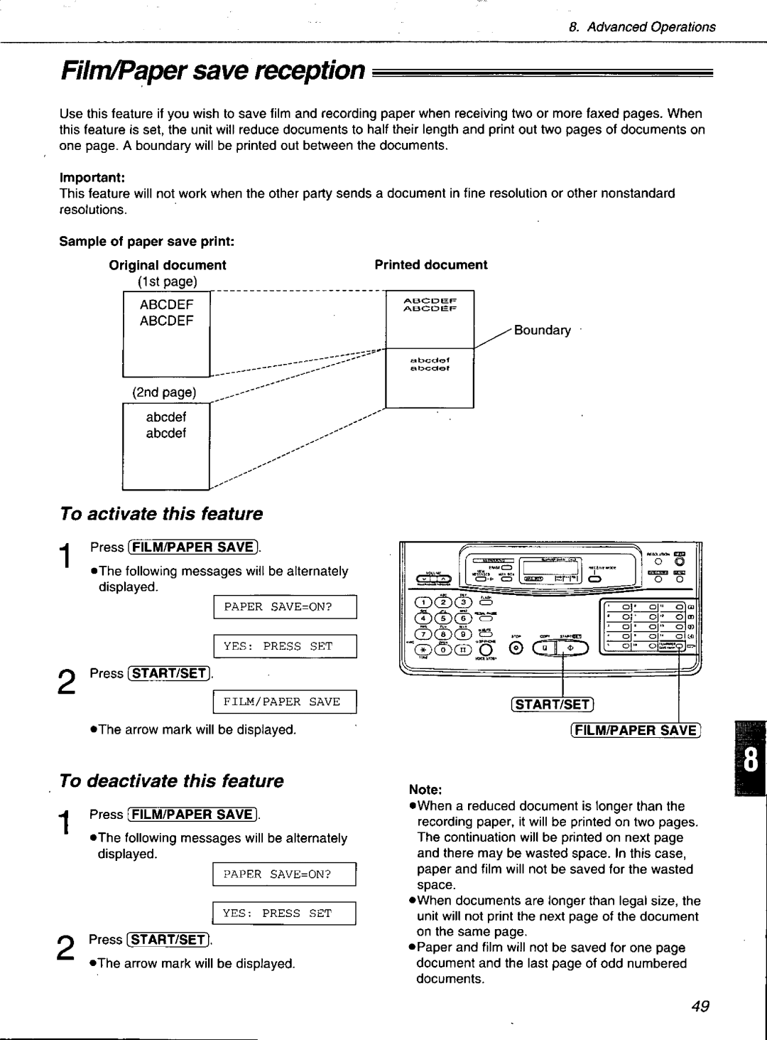 Panasonic KXF1100 manual 