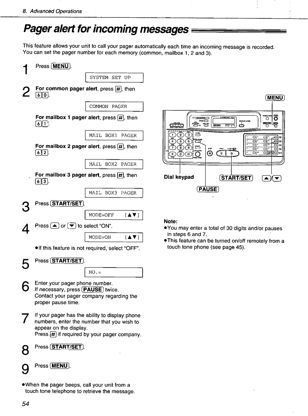 Panasonic KXF1100 manual 