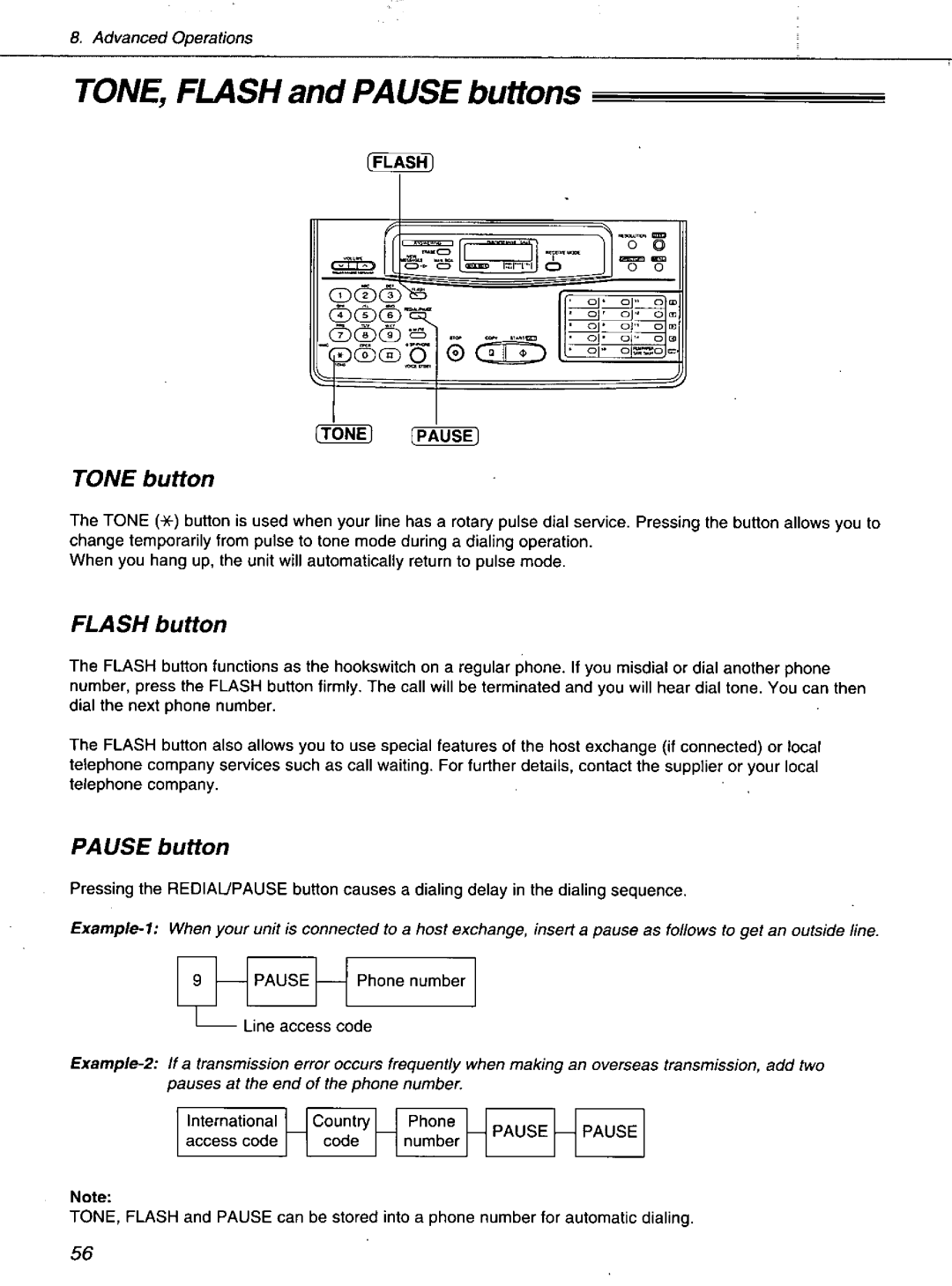 Panasonic KXF1100 manual 