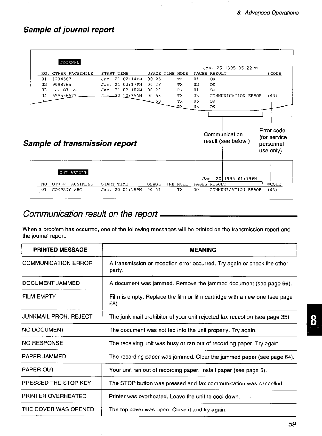 Panasonic KXF1100 manual 