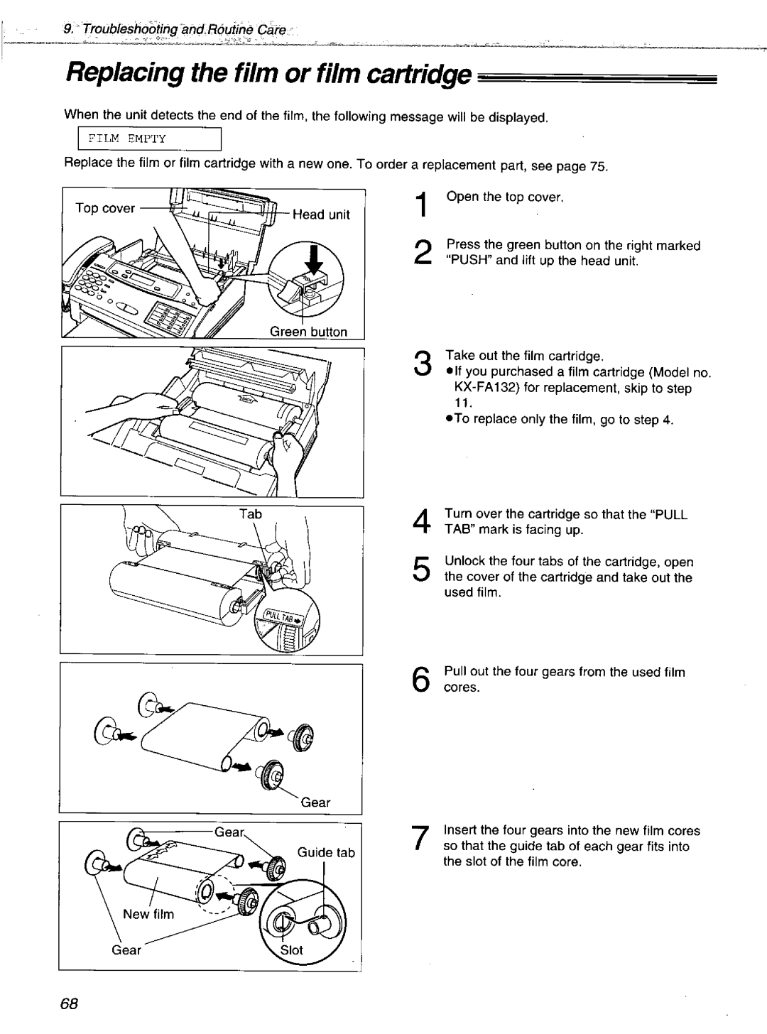 Panasonic KXF1100 manual 