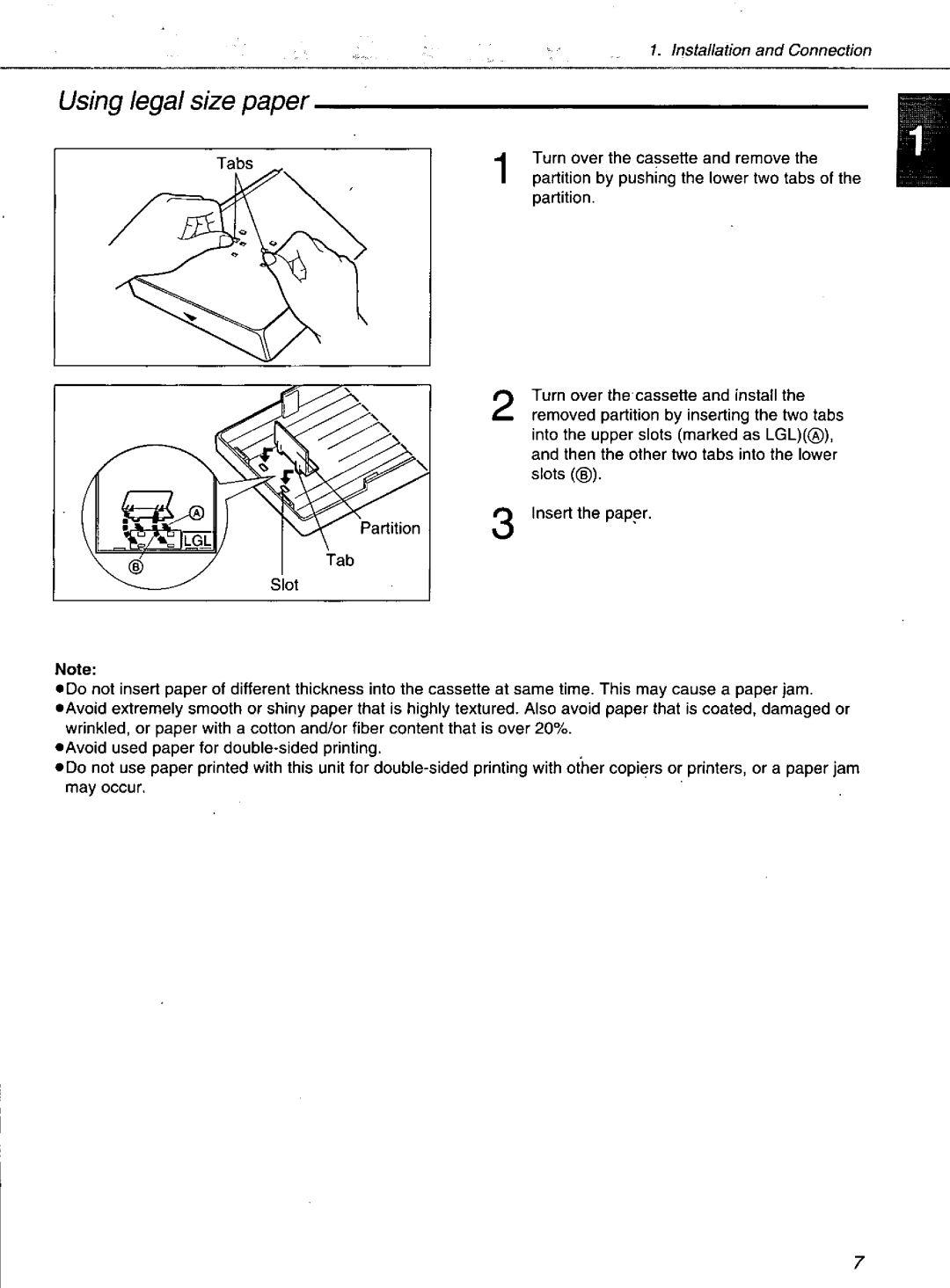 Panasonic KXF1100 manual 