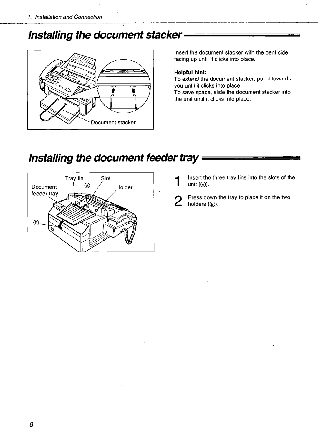 Panasonic KXF1100 manual 