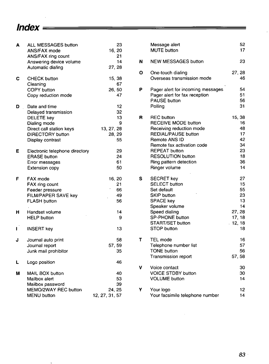 Panasonic KXF1100 manual 