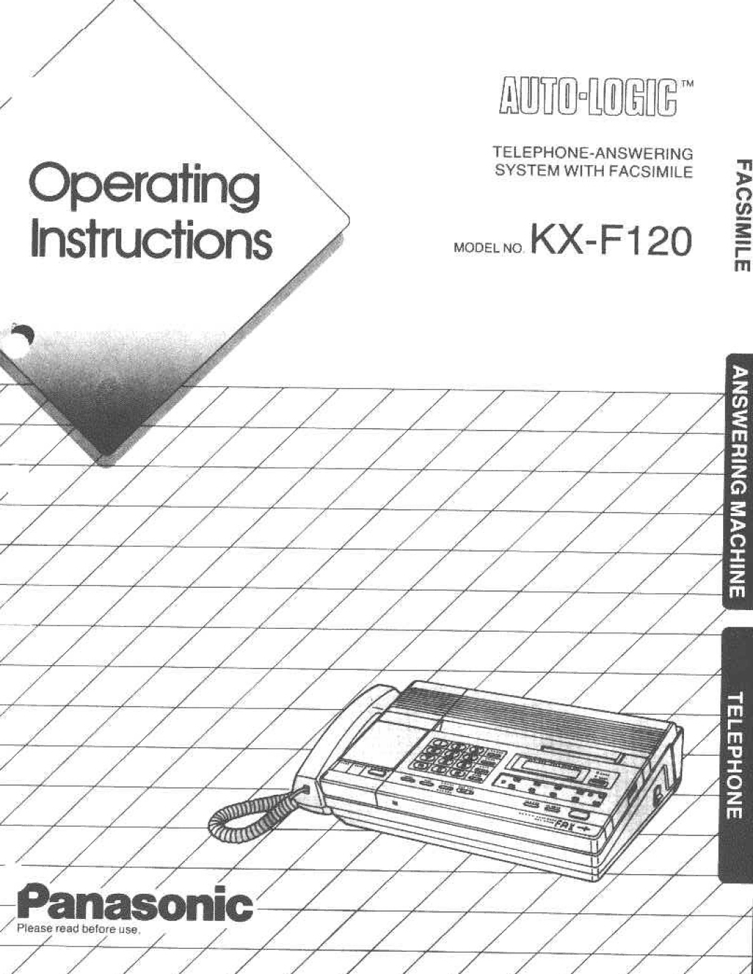 Panasonic KXF120 manual 