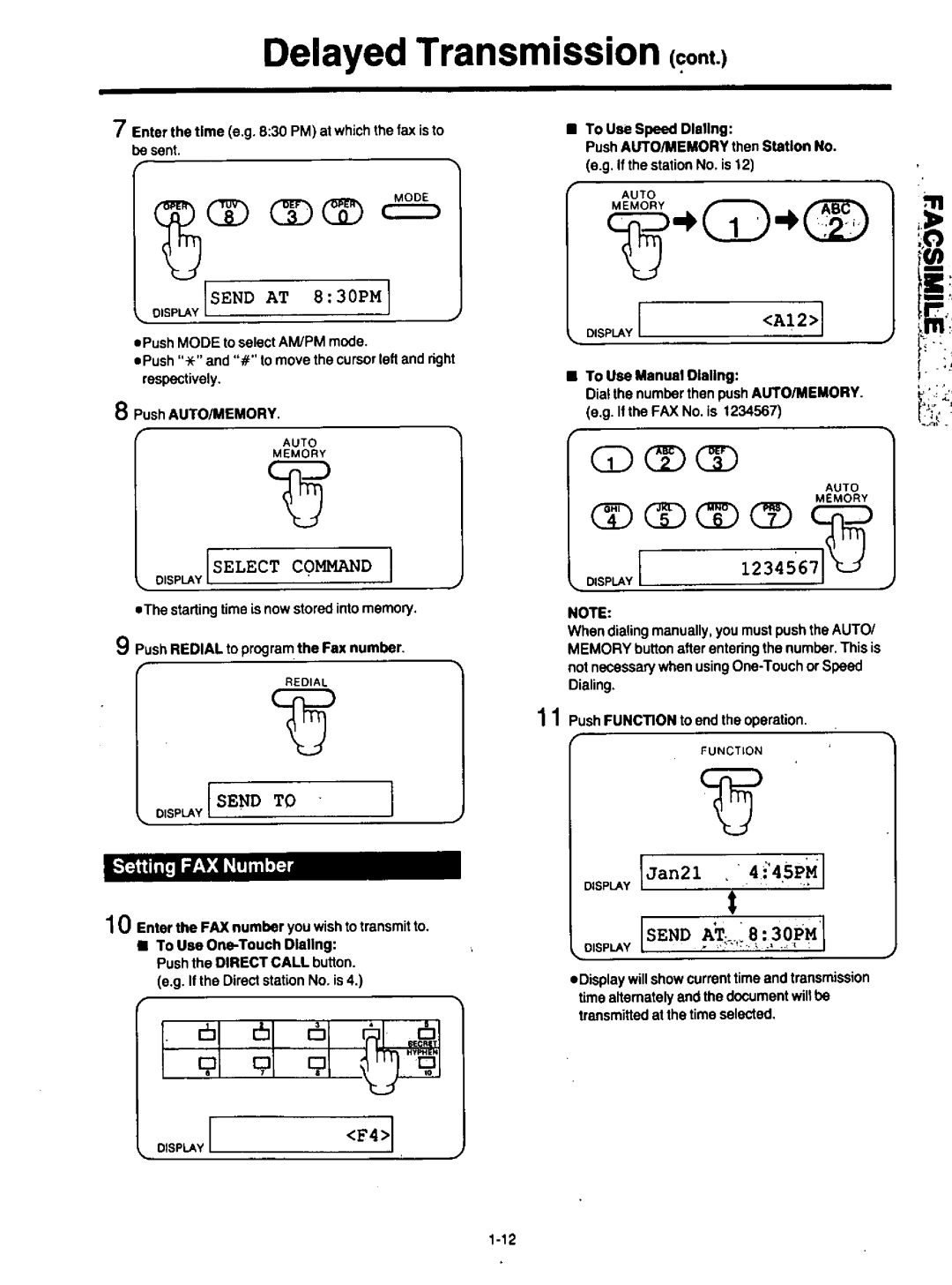 Panasonic KXF120 manual 